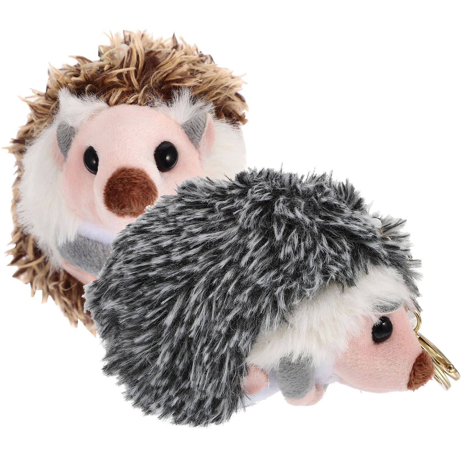 

2 Pcs Key Chain Keyring Stuffed Animals Keychain Plush Hedgehog Ornament Backpack Pendant Car Keychains Toy Child