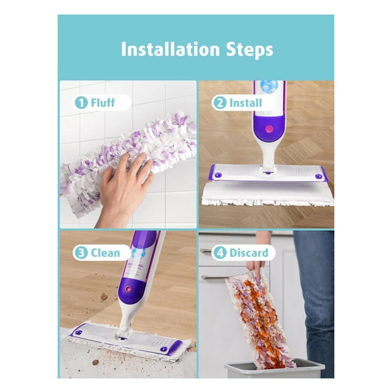 -ESTR 24 قطعة من وسادات الممسحة الكهربائية للاستعمال مرة واحدة لـ Swiffer Power Mop Pads ممسحة متعددة الأسطح وممسحة كهربائية لتنظيف الأرضيات