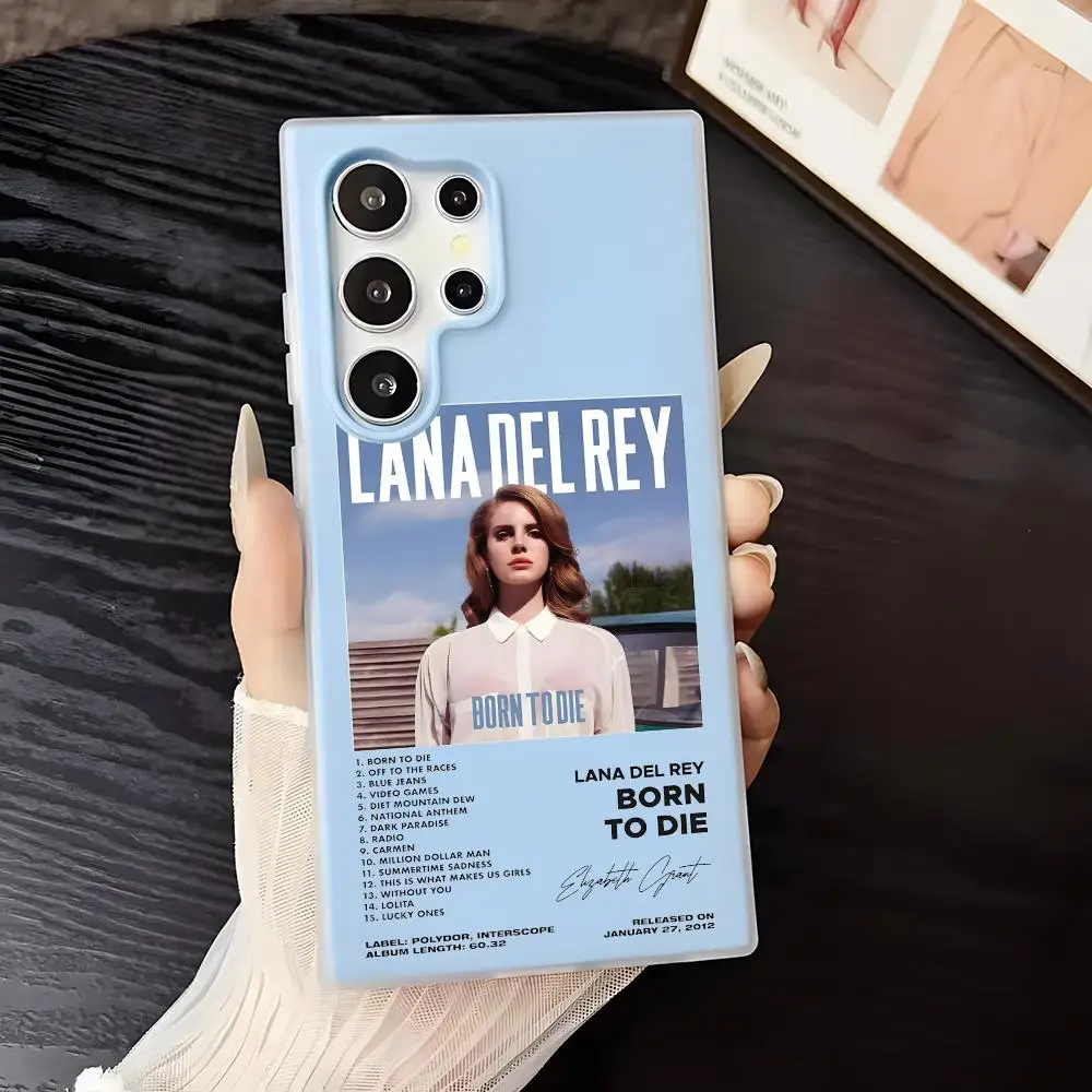 Singer L-Lana Del Rey Phone Case For Samsung Galaxy S25 S24 S22 S23 Ultra S21 S20 Plus Frosted Jelly Shockproof Soft Cover