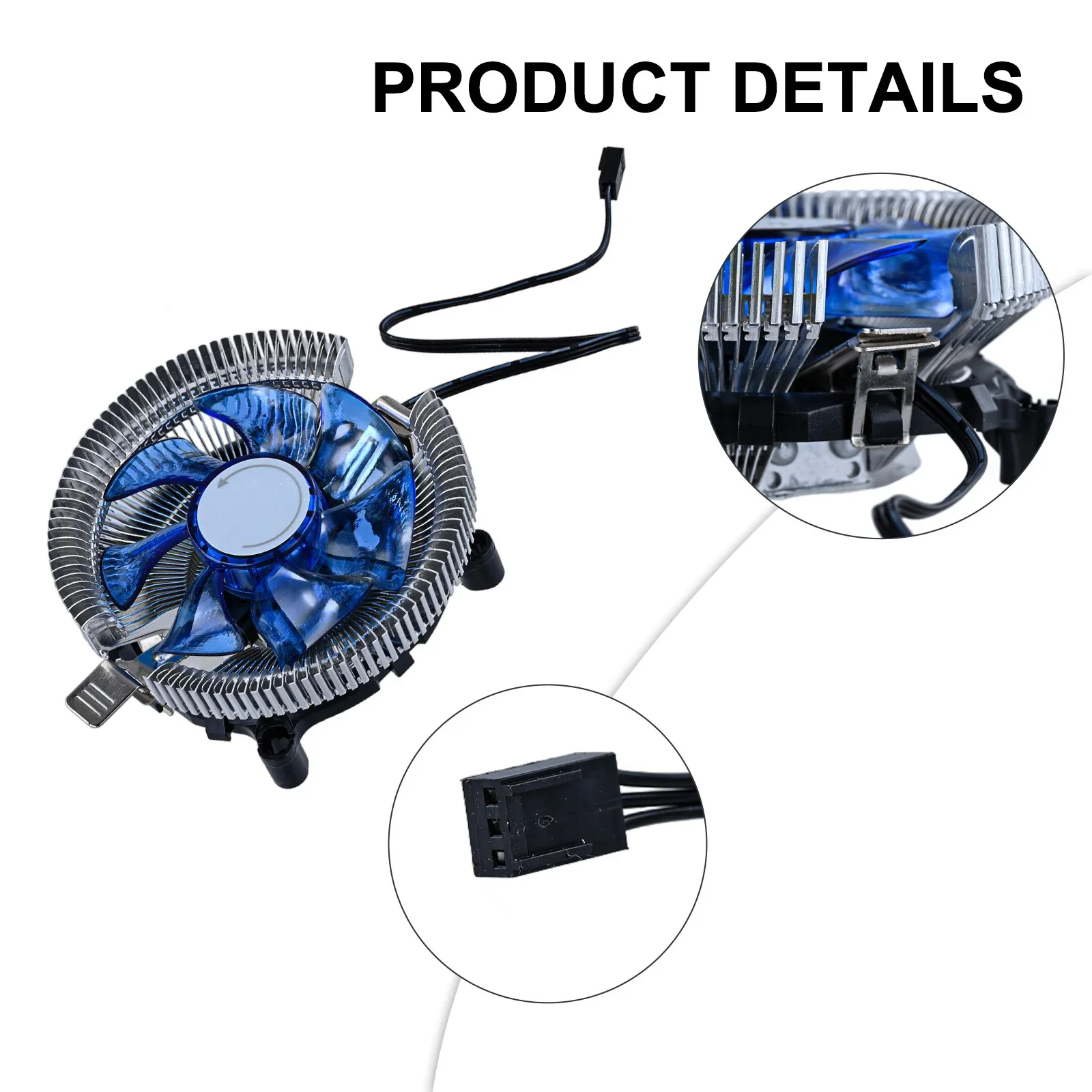 For Desktop Computer Blue LED Cooler Aluminum Heatsink For PC Build Reliable Cooling Optimal Operating Temperatures