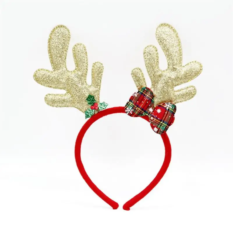 Diadema decorativa de Navidad para adultos y niños, cornamenta, cabeza de muñeco de nieve, aro de hebilla, decoraciones de fiesta de navidad