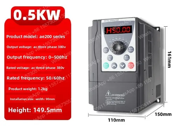 Heavy-duty three-phase inverter 380V0.75kW 1.5-2 2-3-4 - 5.5-7. 5KW220 motor governor