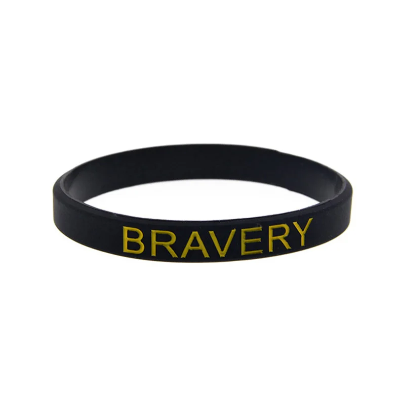 50 Pcs Wisdom Modesty Bravery Kindness Honesty Silicone Rubber Wristband Positive Energy Bracelet