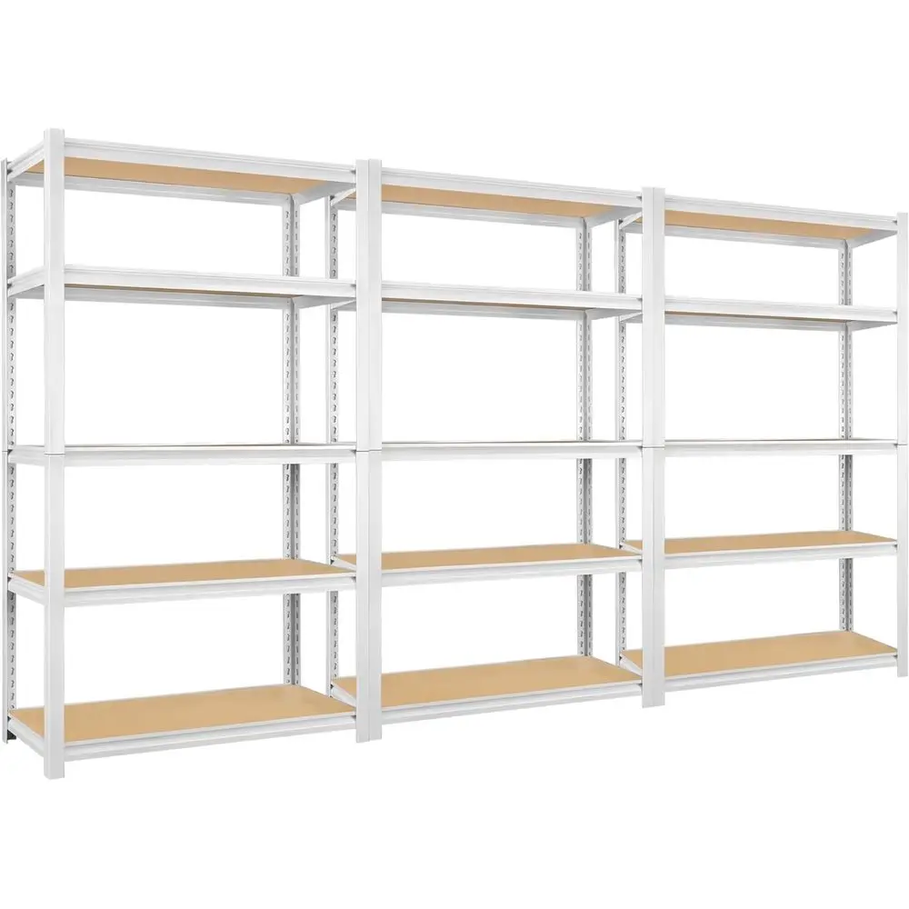 

Металлические полки для кладовой, 36x16x72 дюймов, 5 ярусов, сверхпрочная стеллажная система для кухни, гардеробной или гаража (набор из 3 шт.)