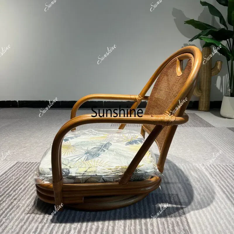 Japanese-style wabi-sabi wind tatami seat leisure, homestay, bay window table rattan weavingY