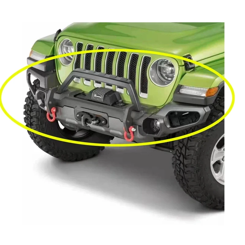 Heavy Duty Steel Front Bumper Bull Bar With Pre-drilled Sensor Holes Fit JL 2018+ 4X4 Offroad Accessories