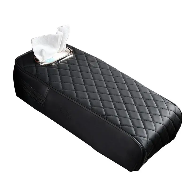 Center Console Pad Middle Console Cushion Pad Armrest Cover Cushion With Tissue Holder Box Car Armrest Pad For Most Cars Car