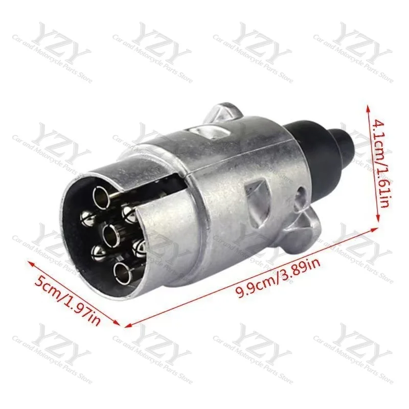 European style aluminum alloy 12V 7-core aluminum alloy, trailer plug connector, signal tail light beam adapter