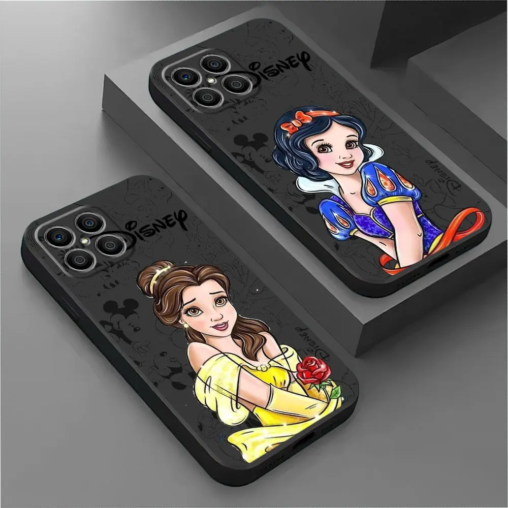 Case For Huawei Honor X8a X8 90 Lite X9a 8X 70 X7 Magic5 Pro P30 P20 P40 X6 X6a P Smart Z Black Soft Phone Cover Princess Disney