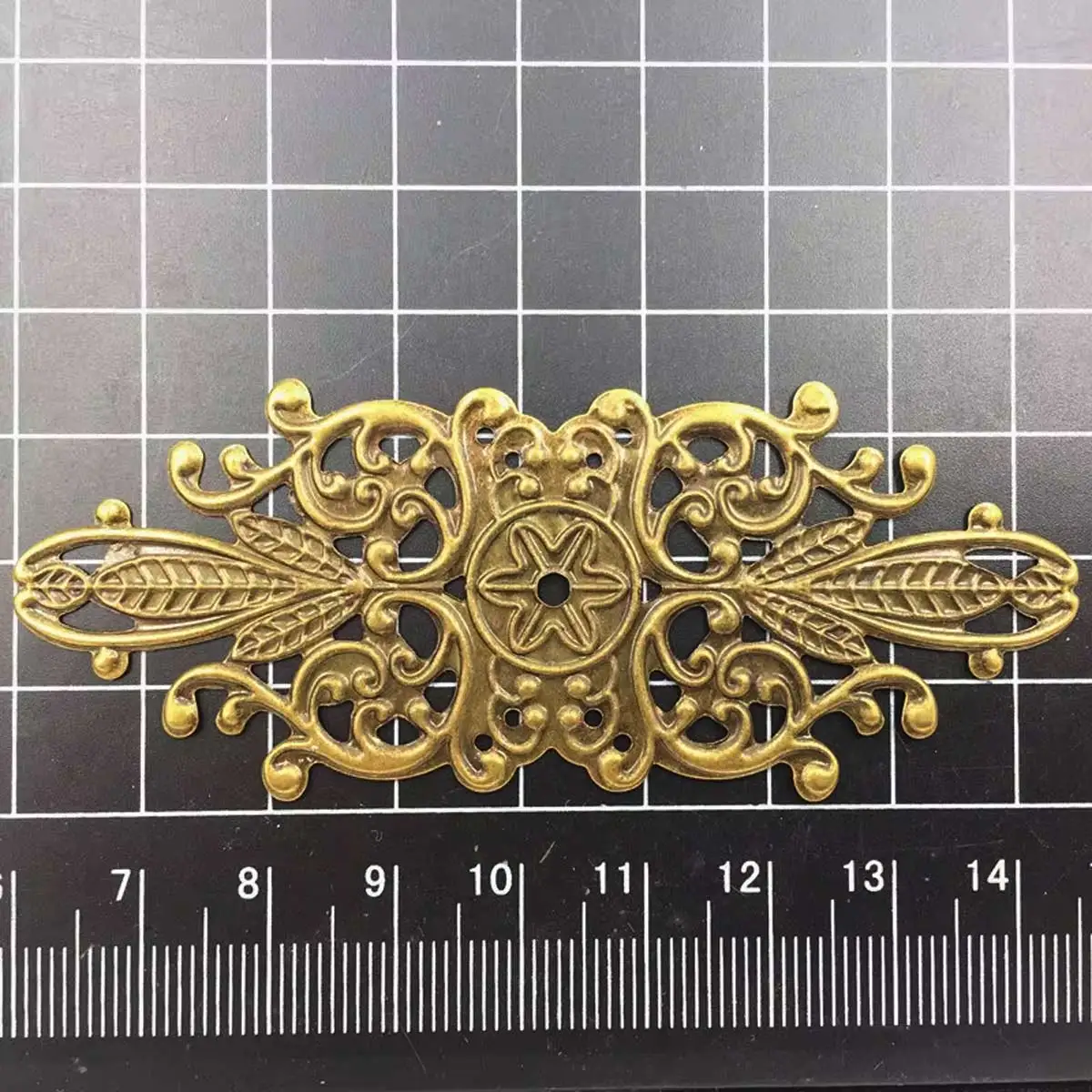 Connector Vintage Bronze Tone Flower Pattern Filigree Wraps Alloy Embellishments Jewelry DIY Finding 8.5x3.4cm 10Pcs