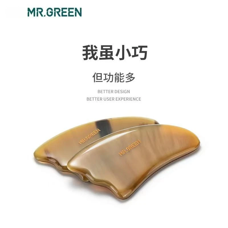 MR.GREEN Guasha Scraping Massage Board Ox Horn Face Neck Body Massage Beauty Tool SPA Skin Caring Neck Pain Relief Scraper