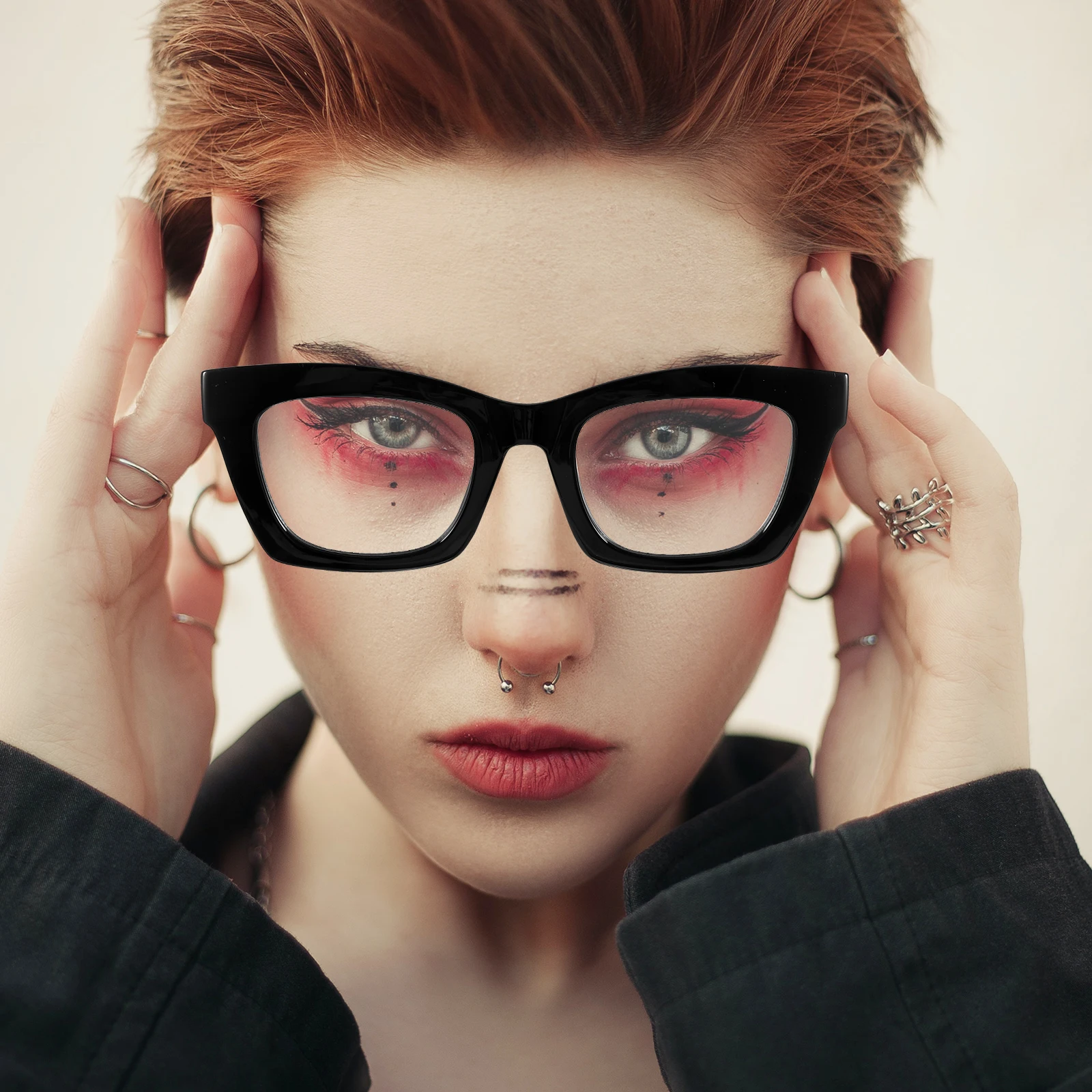 

2 Pcs Glasses Frames Decorative Eyeglasses Women Retro Vintage Unisex for Eyewear Man
