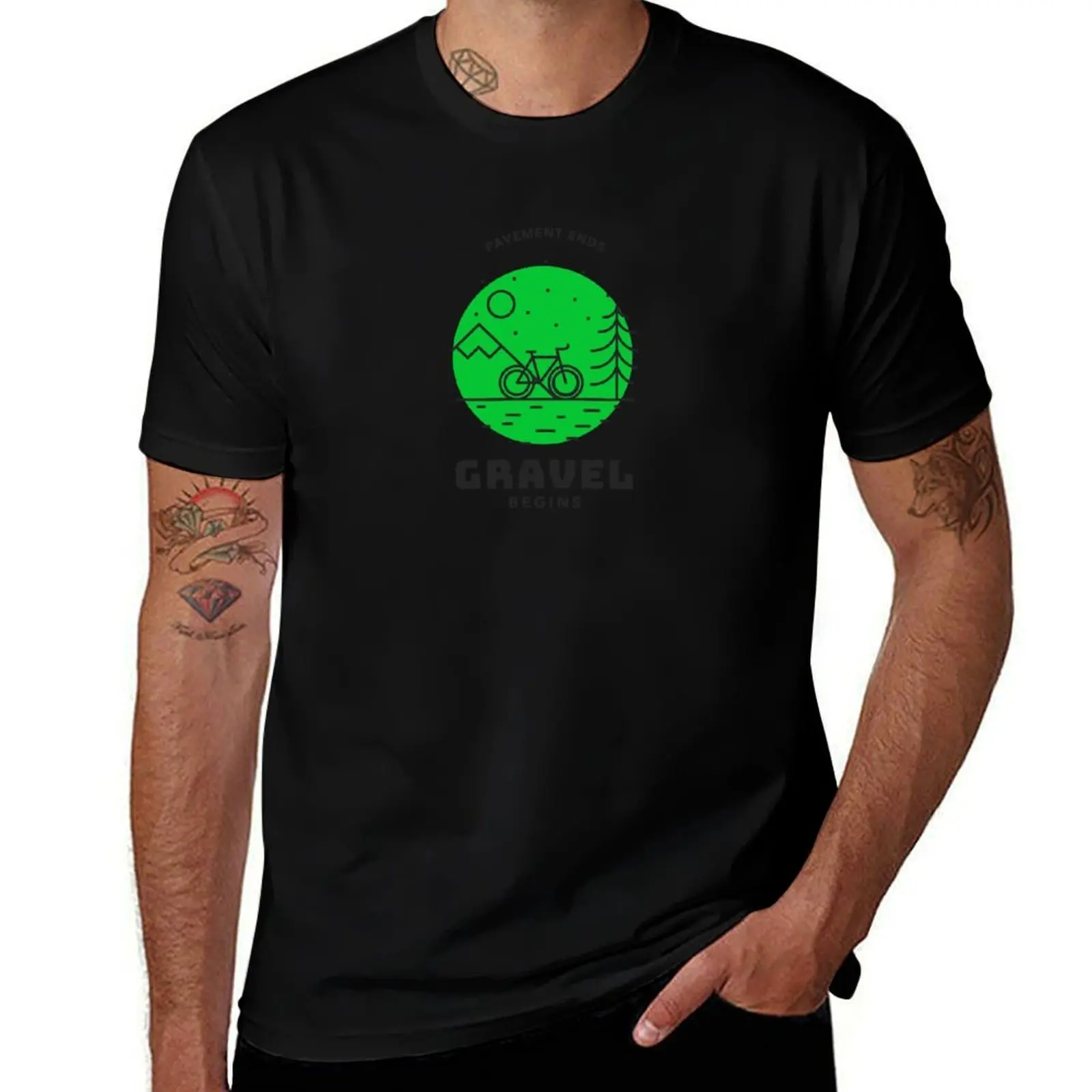 Pavement ends and the ride begins T-Shirt Sun Protective Outdoor Tee Top