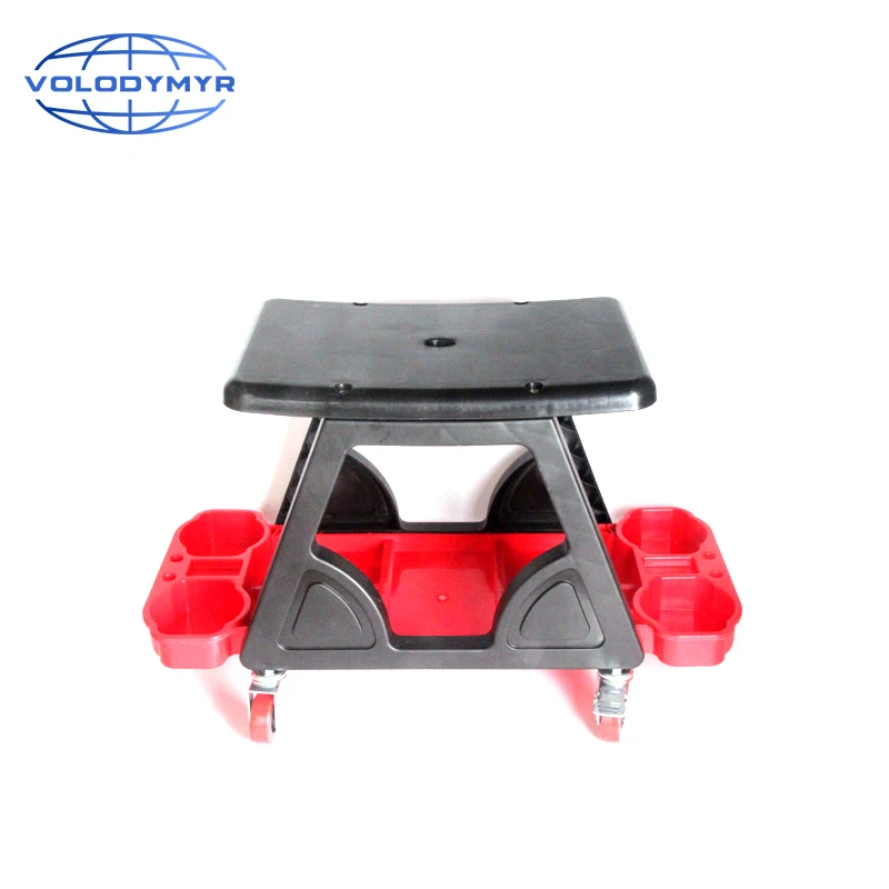 

Car Grooming Work Stool Polishing Working Bench Tools Storage Movable Garage Seat Waxing Work Trolley Chair for Auto Detailing