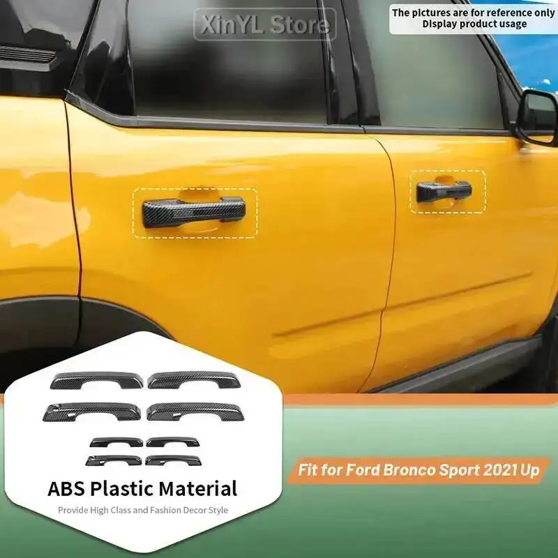 

Car ABS Door Outer Handle Shell Trim Cover Scratches Decoration Fit for Ford Bronco Sport 2021 Up Exterior Accessories