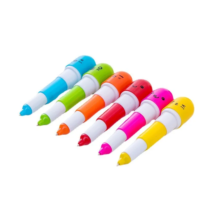 20Pcs Cartoon 6 Colors Retractable Pill Pens Kids Party Supplies Boys Girls Birthday Guest Gift Giveaway Pinata Filler Gift Pack