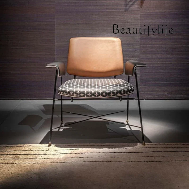 Nordic restaurant cafe dining chair light luxury wrought iron chair modern simple leisure sales office home negotiation chair