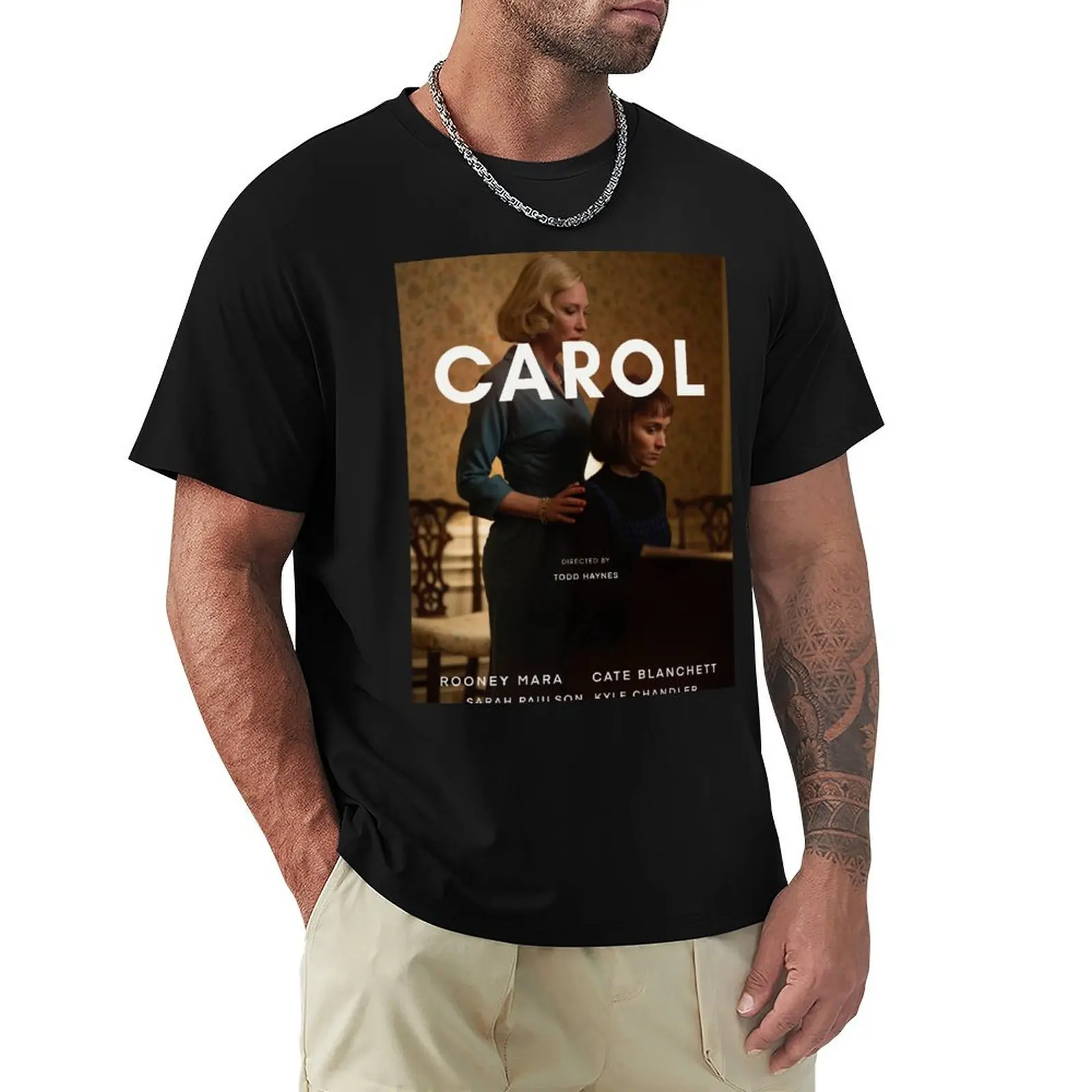 Carol 2015 alternative film movie poster 2 T-Shirt Basic Solid Color Short Sleeve T-Shirt