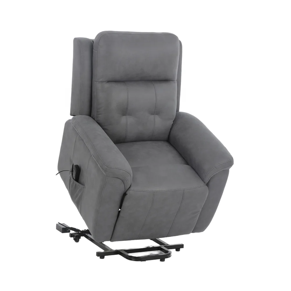Leathaire SX-81364S Electric Lift Recliner Chair Modern Design with Headrest and Lumbar Support Massage Feature Metal Frame