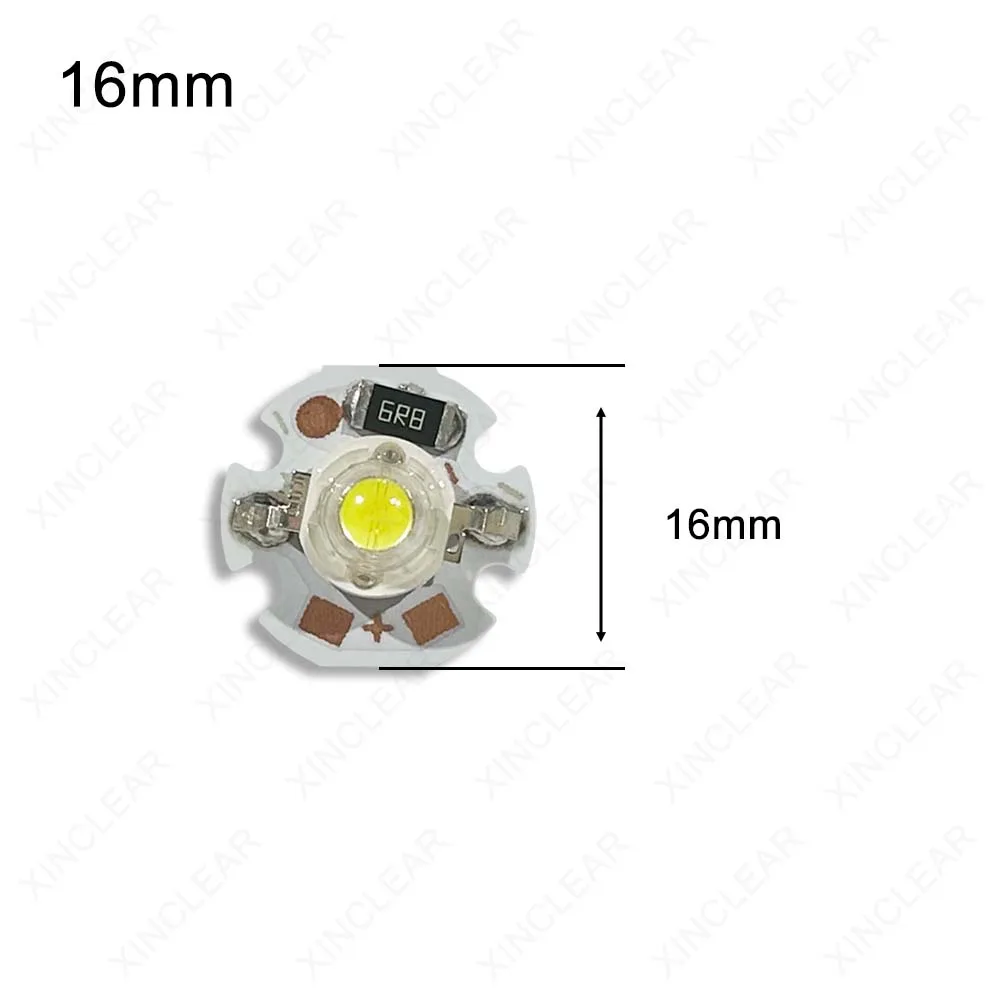 Imagem -03 - Grânulos de Lâmpada Led 1w 3w dc 5v Quente Natural Branco Vermelho Verde Azul Violeta Uva Espectro Completo Chip Led com 16 mm 20 mm Estrela Pcb Adequado para Diy