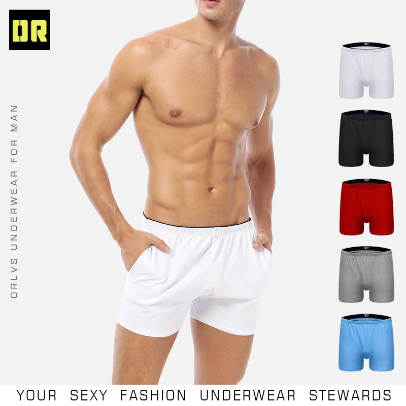 ORLVS Brand Sexy Men Underwear Soft Breathable Underwear Male Comfortable Solid Panties Underpants Cueca Boxershorts Homme