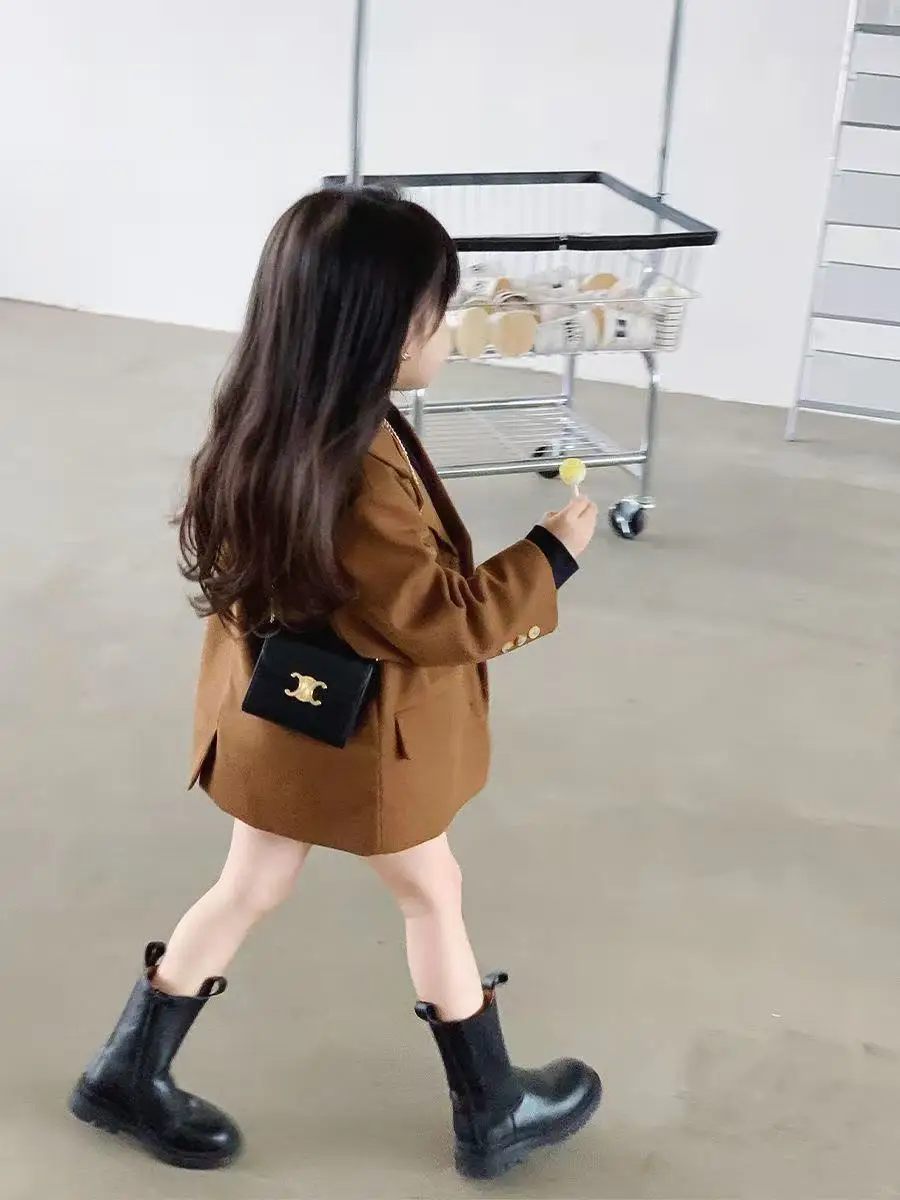 Girls Spring Autumn Suit Jacket New Childrens Casual CoatFashion Long Sleeve Blazer for Toddler Kids