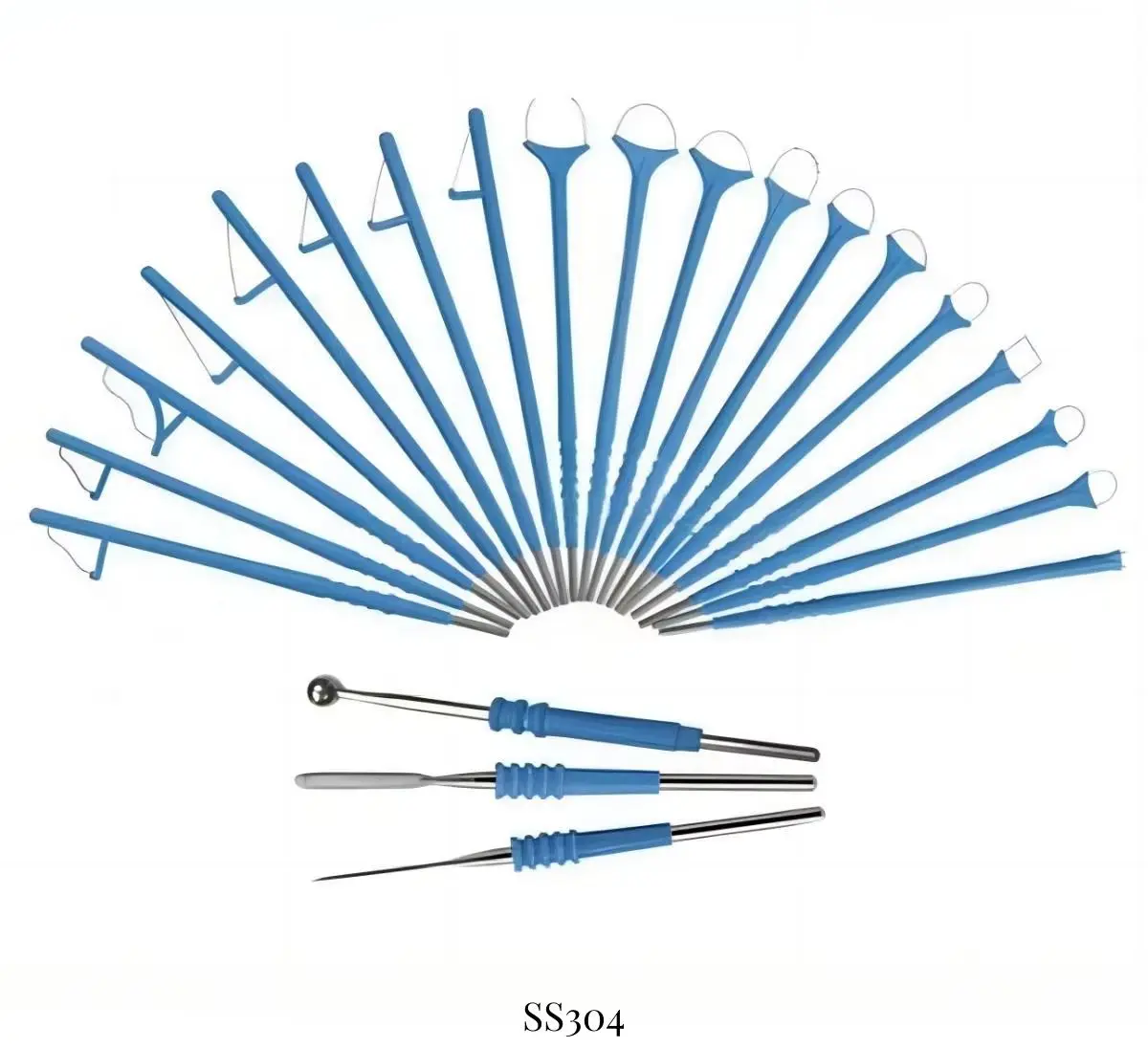 5-pc Lot ESU Pencil Electrosurgical Cautery Pencil Needle Ball Electrode Cautery Pencil Spatula