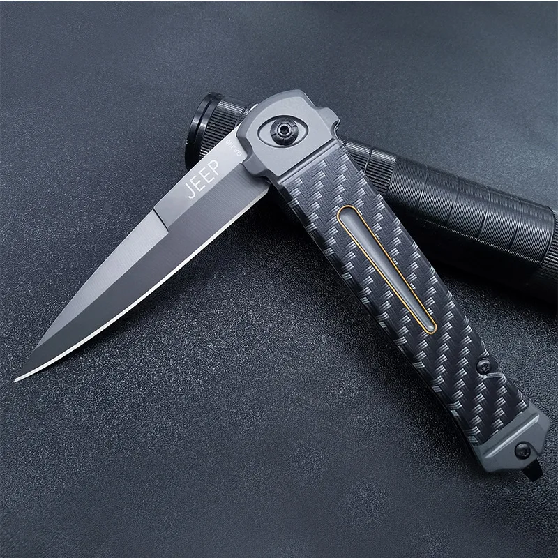 Outdoors Camping Folding Knives for Men High Hardness Steel Self Defense Military Tactical Knives for Hunting&Fishing Men\'s Gift