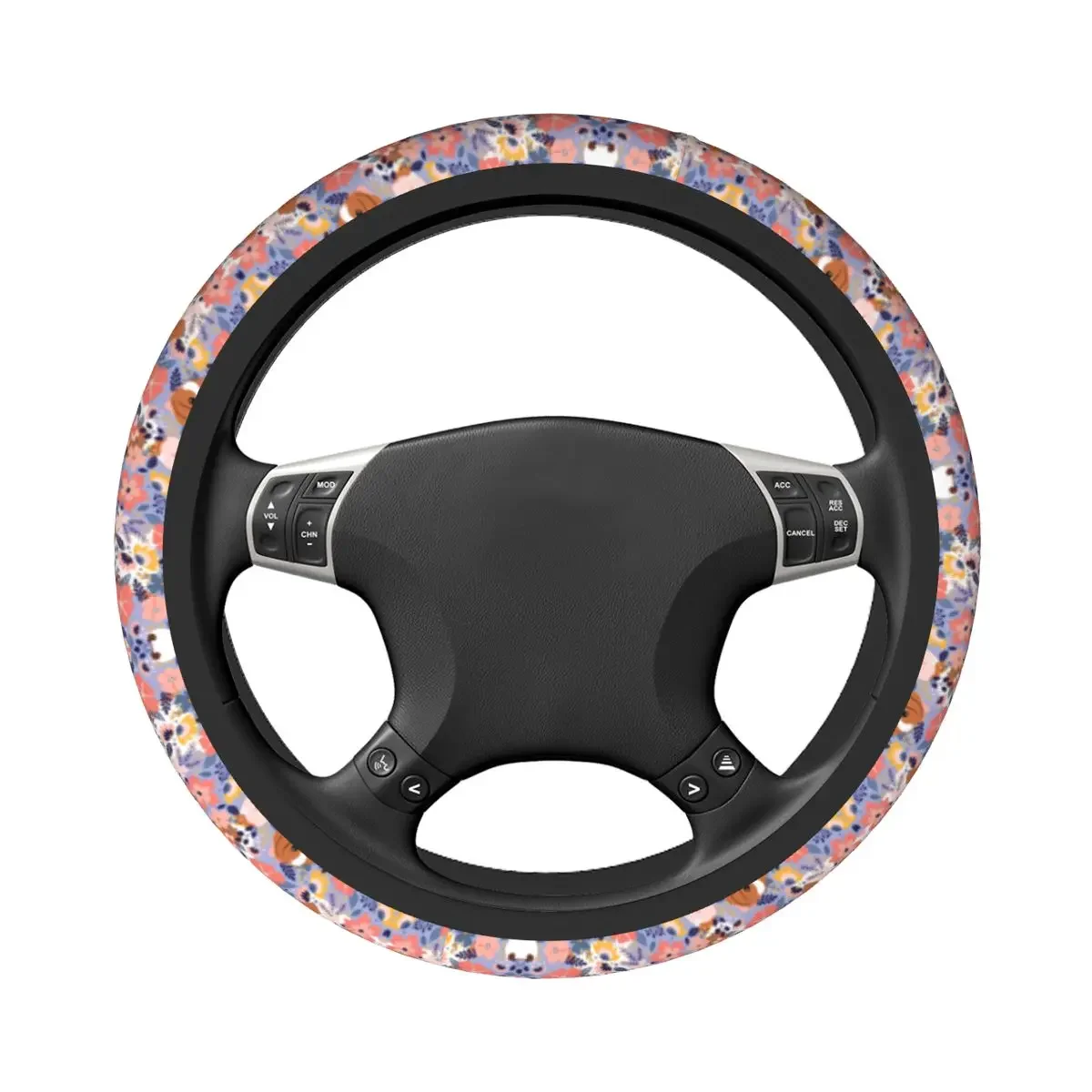 Cavalier King Charles Spaniel Garden Steering Wheel Cover Dog Steering Wheel Protector Universal 14.5-15 Inch Car Accessories