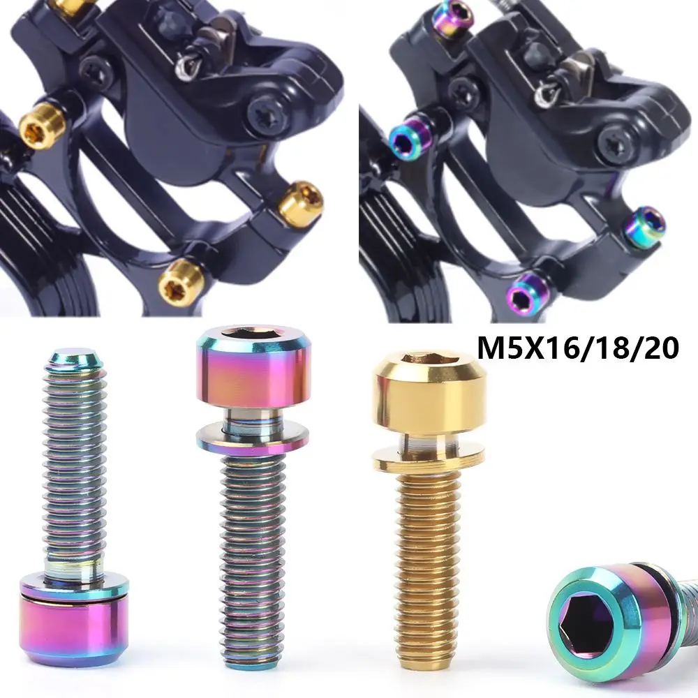 Pernos y tornillos de titanio con arandela para vástago fijo 16/18/20 mm