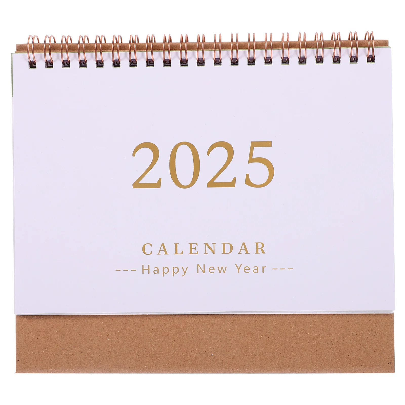 

2025 Mini Desktop Calendar 2024-2025 Retro Tabletop Desk Calendar Dual-Wire Binding Stand Up Design For Academic Business