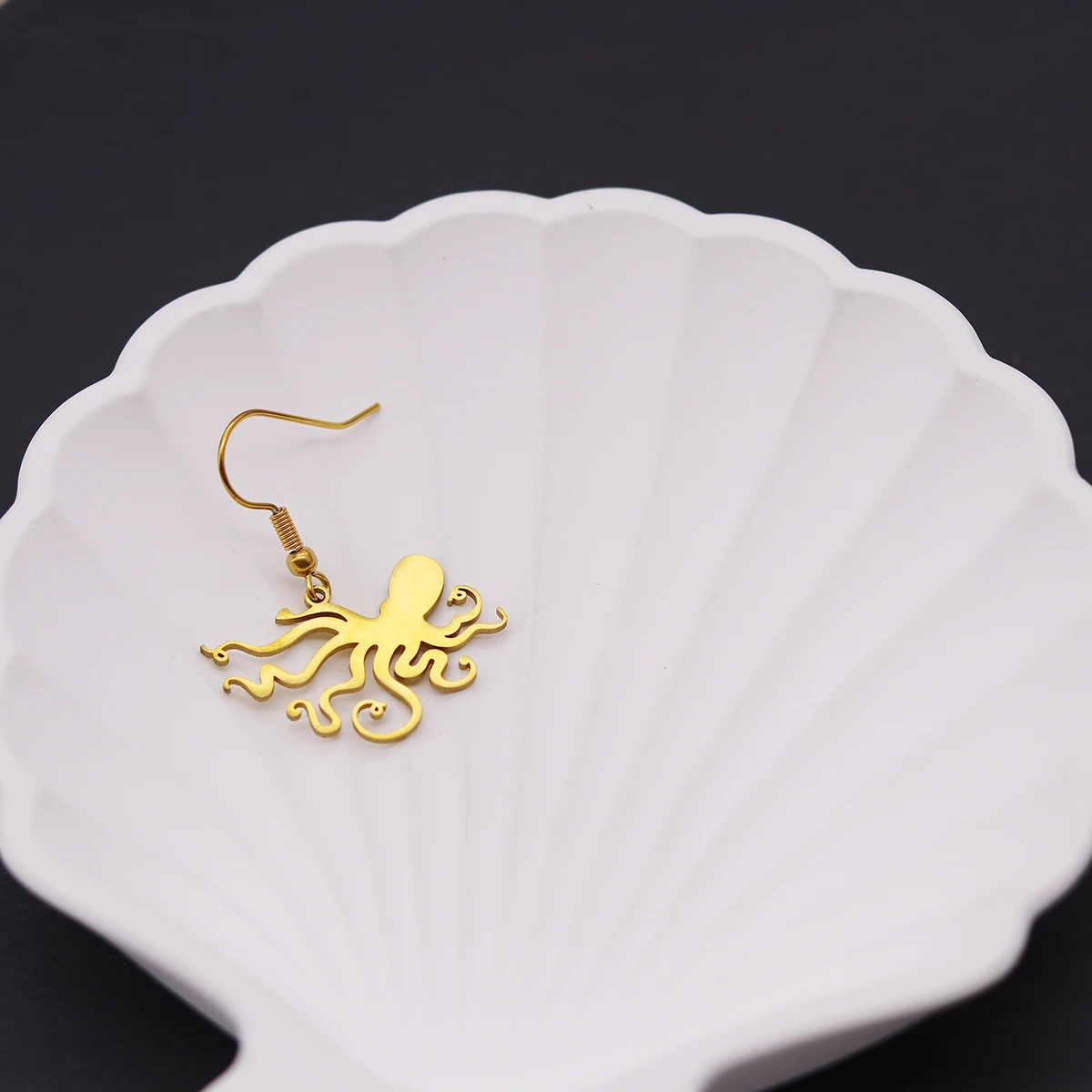 Marine Creature Octopus Pendant Stainless Steel Earrings for Women Girl Fashion Animal Earring Jewelry Gift