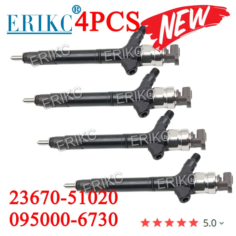 4PC 095000-6731 23670-51020 Fuel Injection Nozzle 095000-6730 Diesel Injector Sprayer for DENSO TOYOTA LAND CRUISER 200