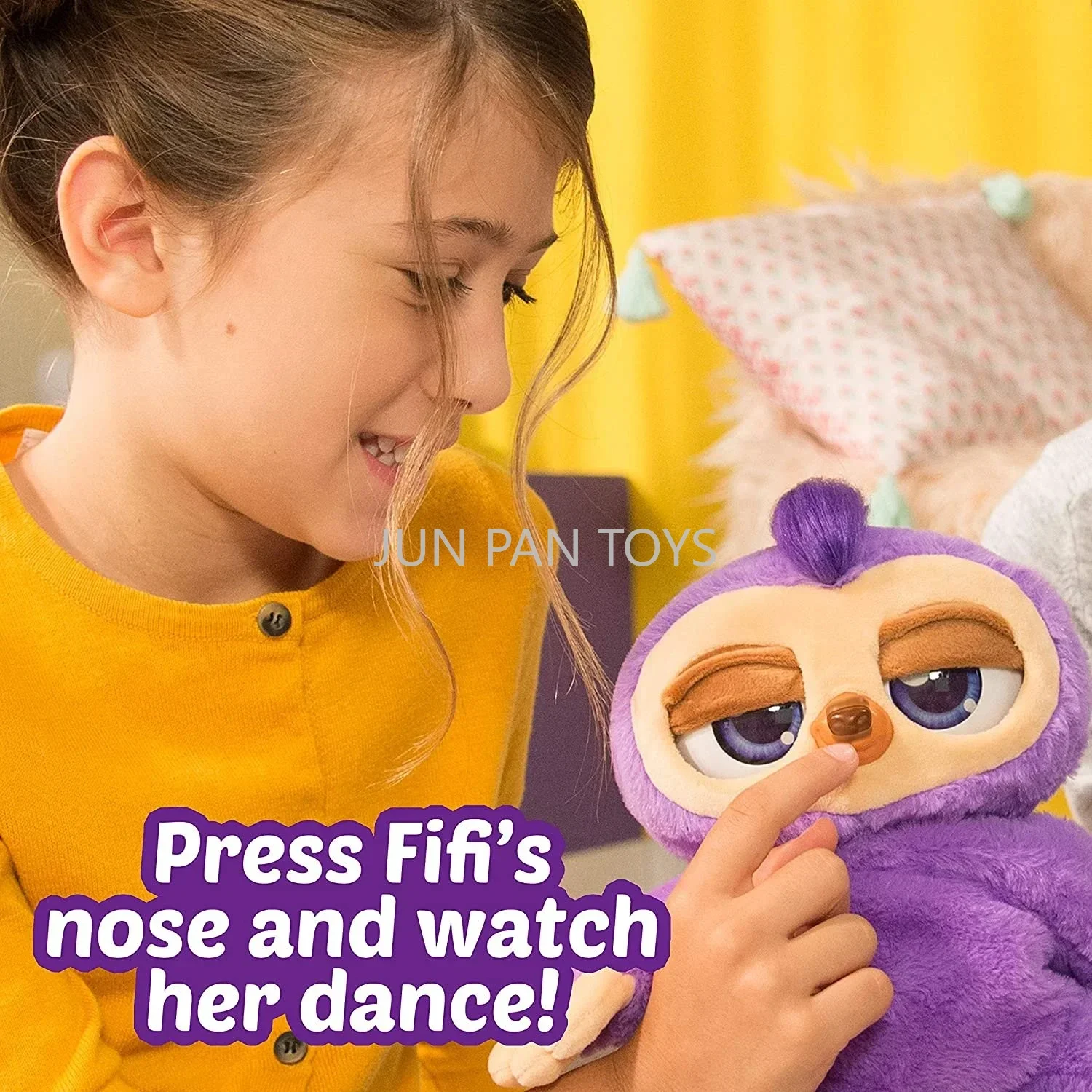 ZURU Huisdieren Levend Poot Poot De Lopende Puppy Fifi Het Flossen Luiaard Elektronische Interactieve Pluche Dansende Robot Kid Speelgoed Dierenpop