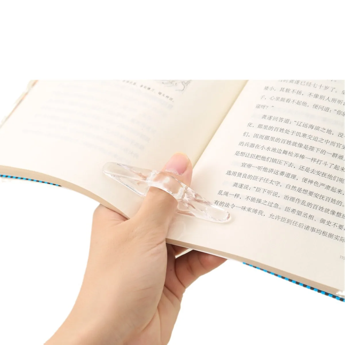 حامل كتب الإبهام الأكريليكي اضغط على الإشارة المرجعية للمساعدة في القراءة للكتب