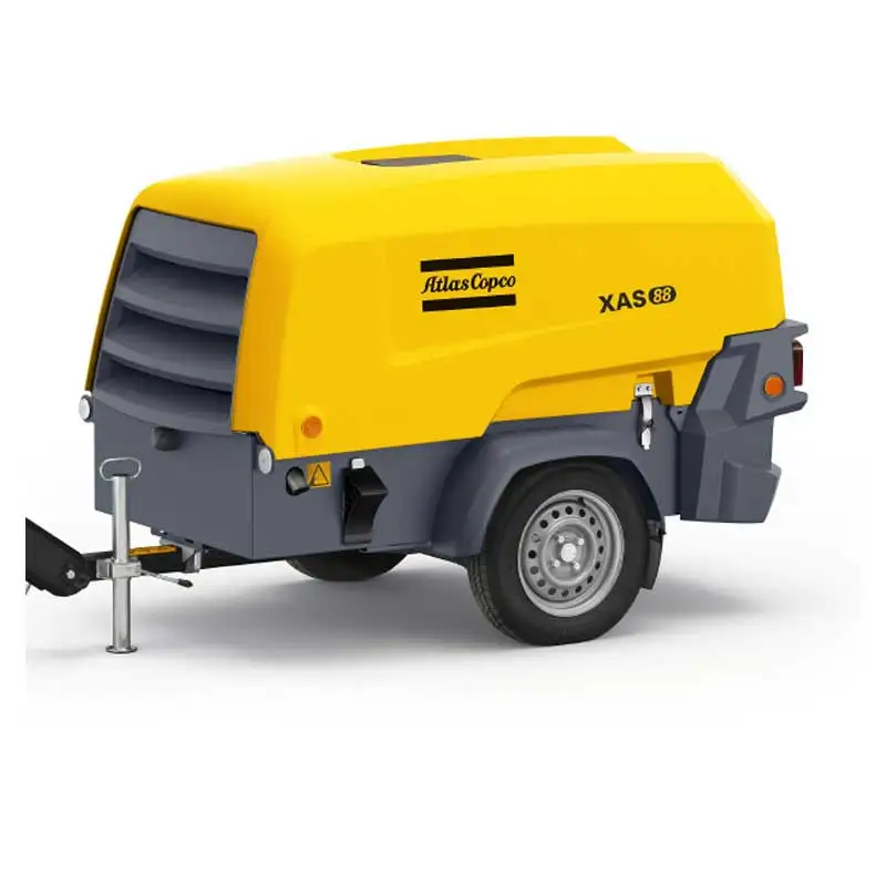 

Top 10 Atlas Copco XAS88 180CFM 7bar Kubota 33kw Engine Small Mobile Rotary Screw Air Compressor For Car Tires Dealer