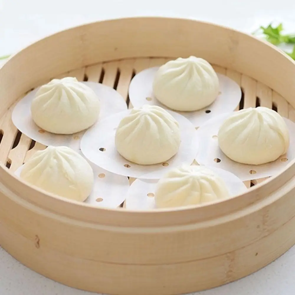 100Pcs New 4/5/6/7/8in Steamer Paper Disposable Round Bread Bakery Paper Buns Pastries Non-stick Paper Kitchen Cooking Tools