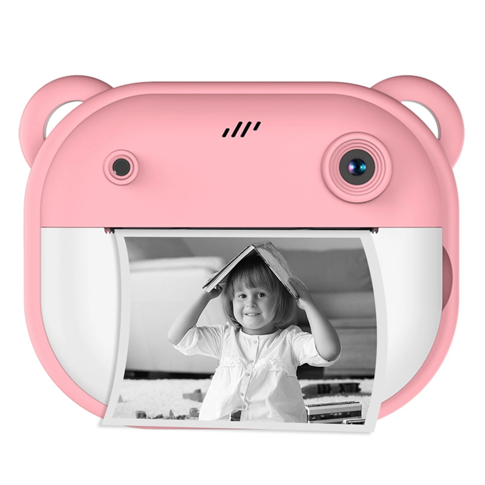 ids Instant Print Camera Kindercamera 1080P Digitale Camera met Dubbele Lens 2 Inch Scherm Ingebouwde Batterij Fotolijsten Thermisch
