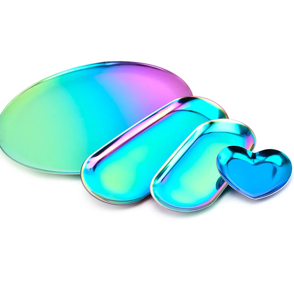 

Sushi Dishes Stainless Steel Oval Plates Korean Cuisine Tableware Cake Fruit Dessert Tray Snack Plate Kitchen Organizer