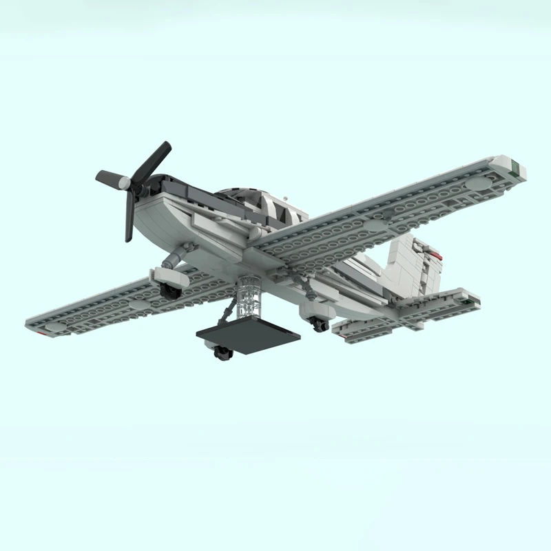 621PCS MOCS Cirrus sr-20 Bouwsteen Propeller Vechter Model Ornament Luchtvaart Speelgoed Verjaardagscadeautjes Kinderen DIY MOC- 216370