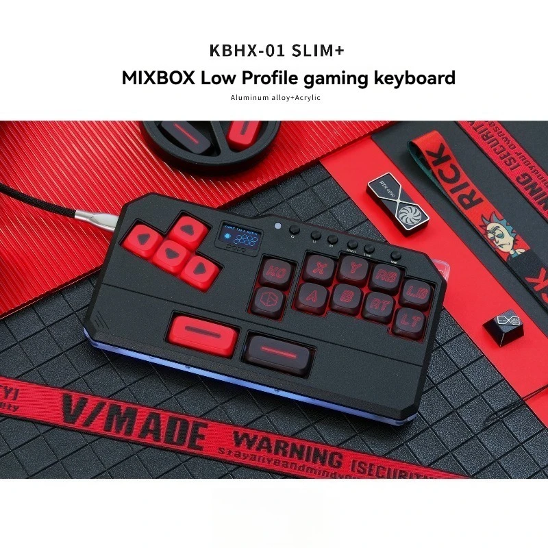 MIXBOX Low Profile Gaming Keyboard Customized CNC Aluminum RGB Wired Hot Swap Mini Keyboard Gaming Office Mechanical Keyboards