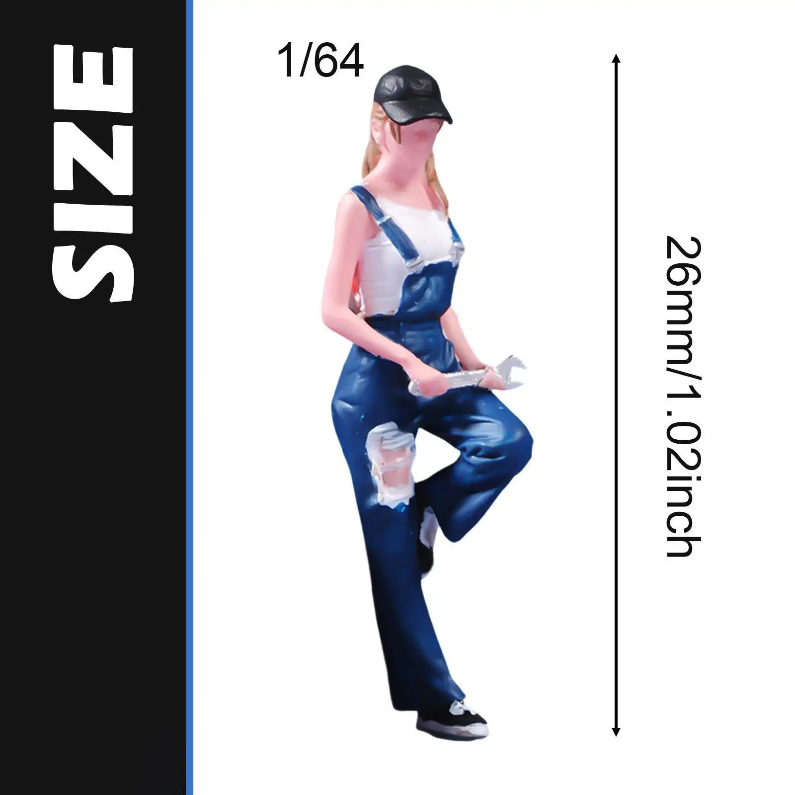 

Набор из 3 миниатюрных фигурок женщин 1:64 для декора автомобиля, фотосессий и микроландшафтов