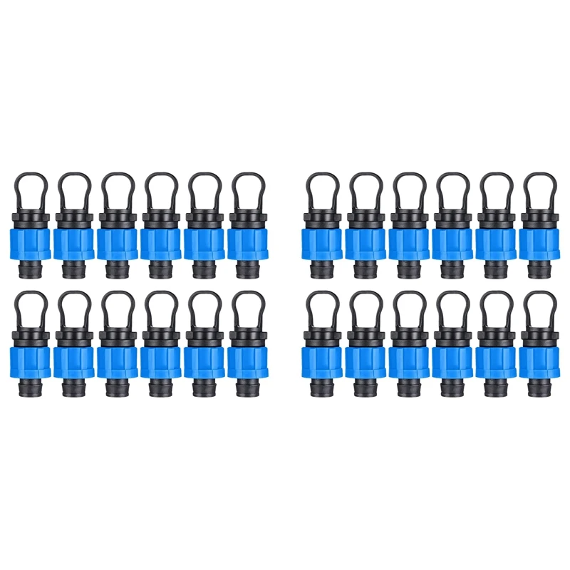 24 Pcs Drip Irrigation Tubing End Cap Plug 1/2 Inch Universal End Cap Fitting, Compatible With 16-17Mm Drip Tape Tubing