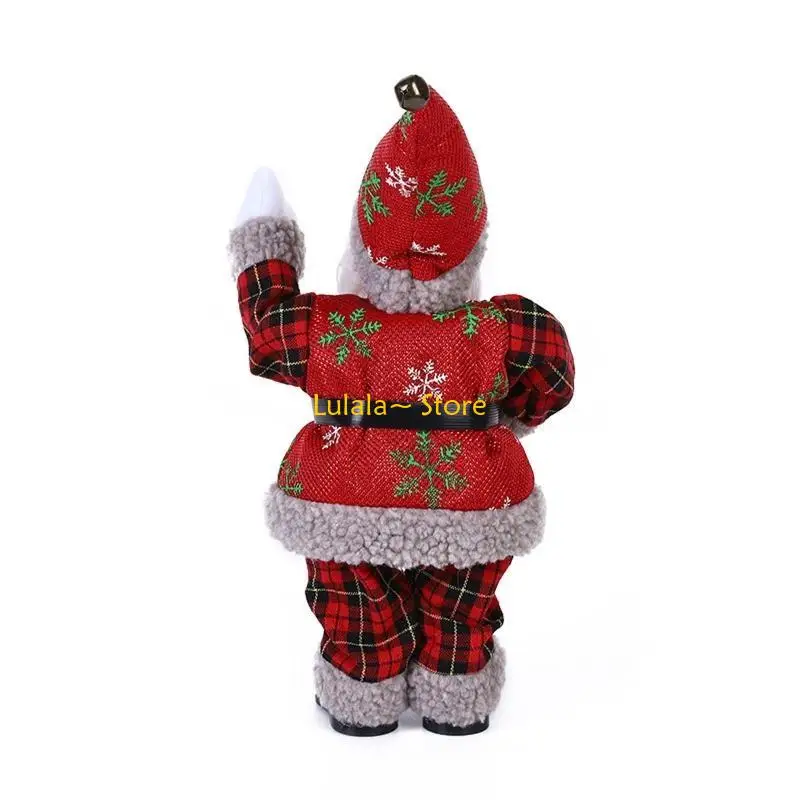 Y4QA – cadeau noël amusant, musique électrique, père noël, poupée, bonhomme neige, jouet pour enfants, ornements d'arbre