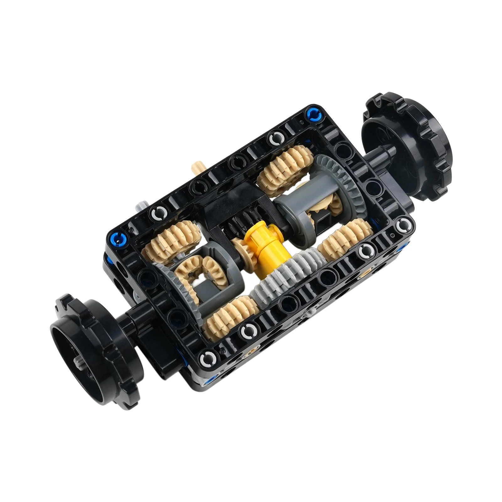 Peças de Blocos de Montar MOC Tank Steering com Estrutura de Fluxo de Onda Dupla, Engrenagens de Montagem, Braço com Furo, Viga de Potência, Pequenos Blocos de Construção, Brinquedos e Presentes