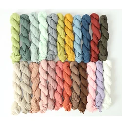 Puntelli per fotografia neonato avvolgimento lungo elasticizzato bambino colori naturali fasce in posa Jersey maglia Swaddle per puntelli fotografici stratificazione