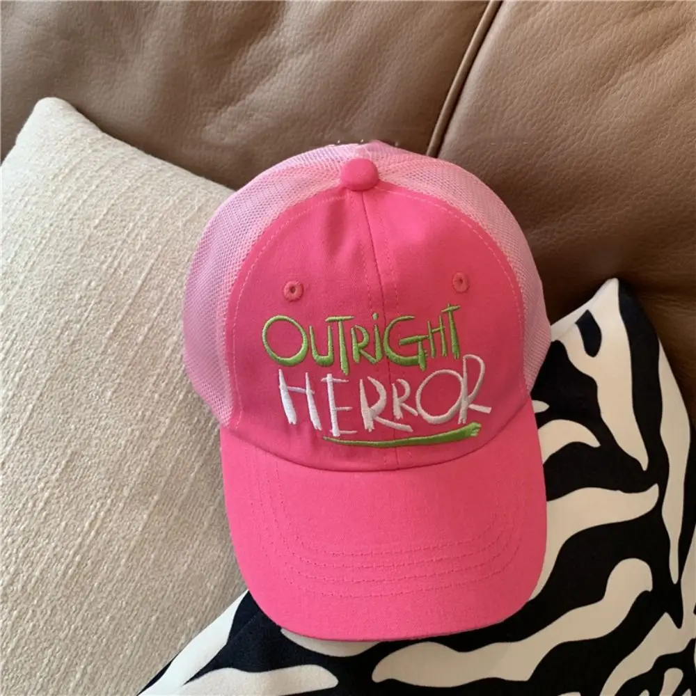 

Korean Style Children Candy Color Baseball Hat Letter Embroidery Anti-UV Kid Summer Sun Hat Tennis Hat Cute Girls Peaked Cap