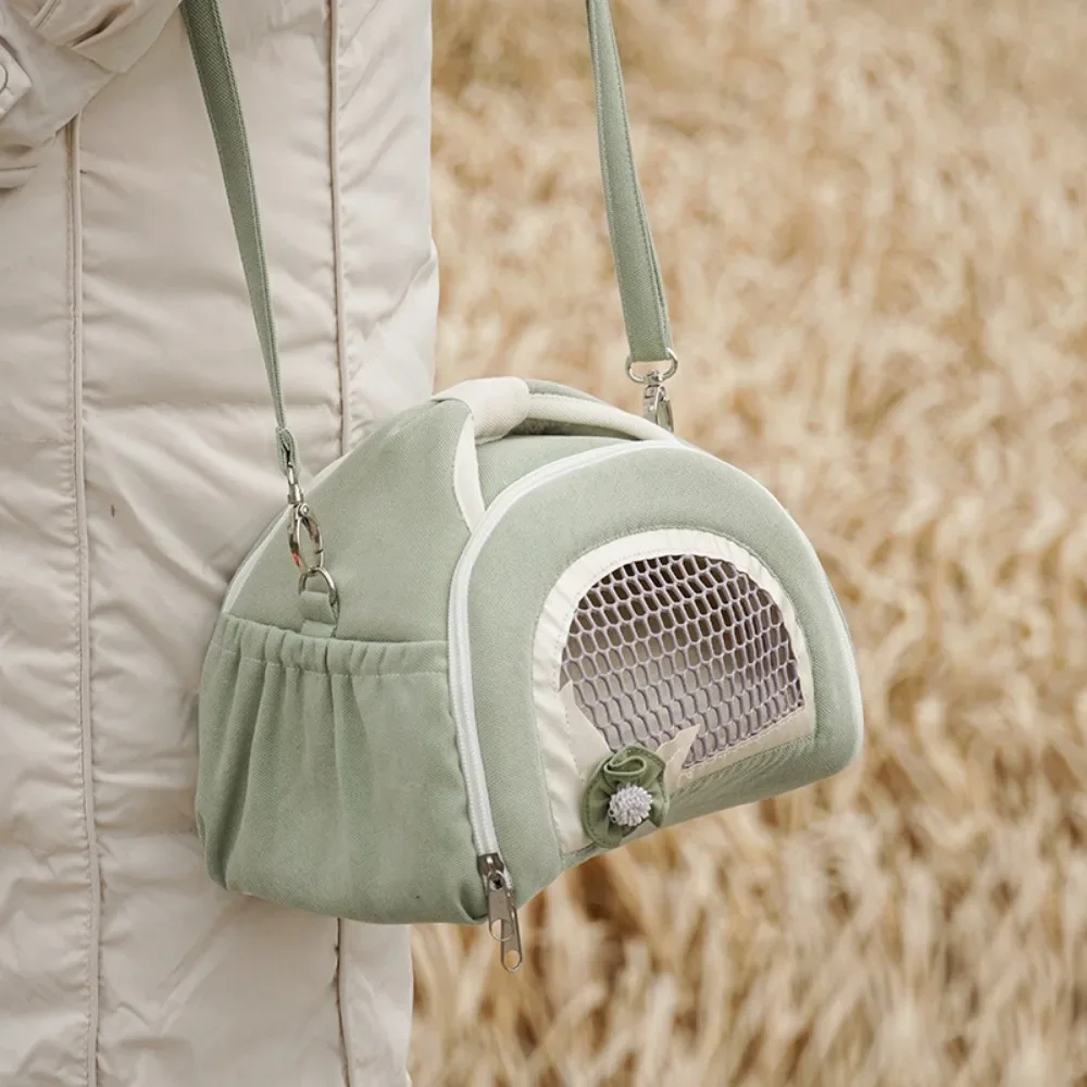 

Сумка для хомяка, маленькая сумка-переноска для домашних животных, дышащая удобная сумка для морской свинки, кролика, ежа, дышащая сумка для домашних животных, дорожная сумка для домашних животных