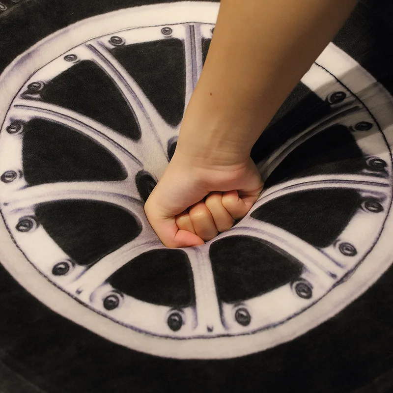 

40/60cm Black Car Tyre Plush Pillow Stuffed Transportation Cushion Like Real Decoration Men Gift