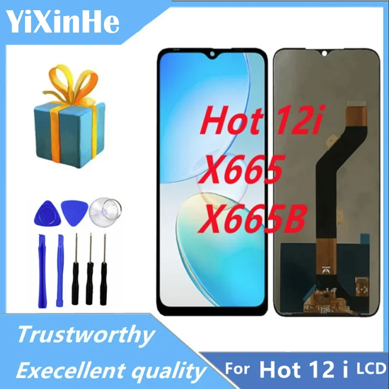 

High Quality Original LCD For Infinix Hot 12i X665 X665B LCD Display Touch Screen Digitizer Replacement